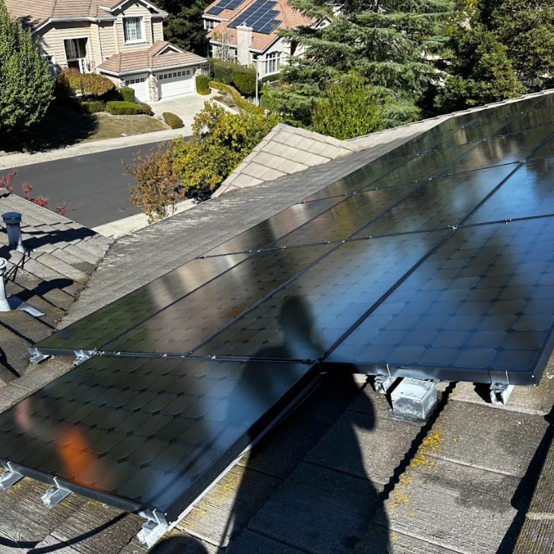 Home solar panel cleaning in San Ramon CA with before and after efficiency comparison