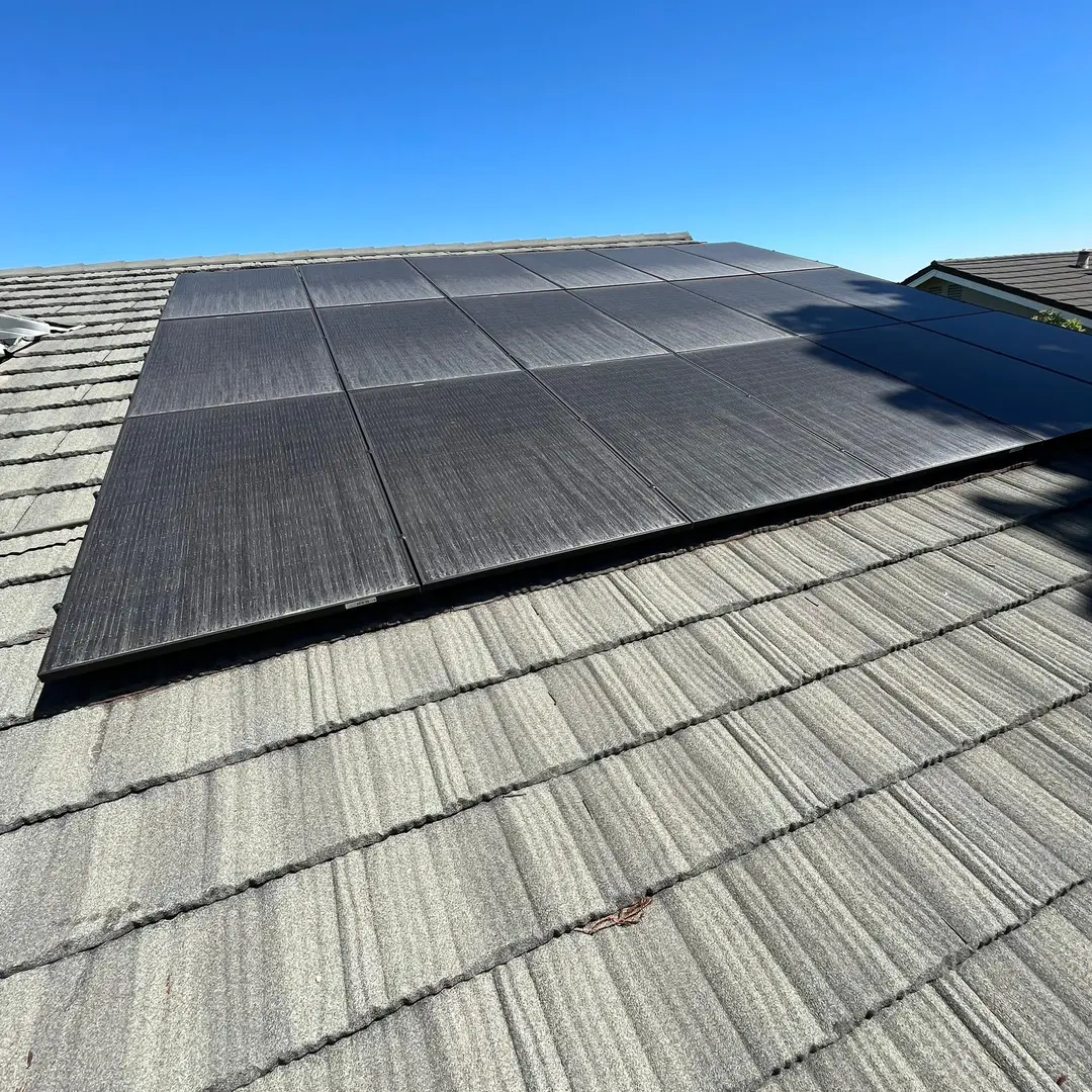 Professional solar panel wash results for Dublin CA residential home