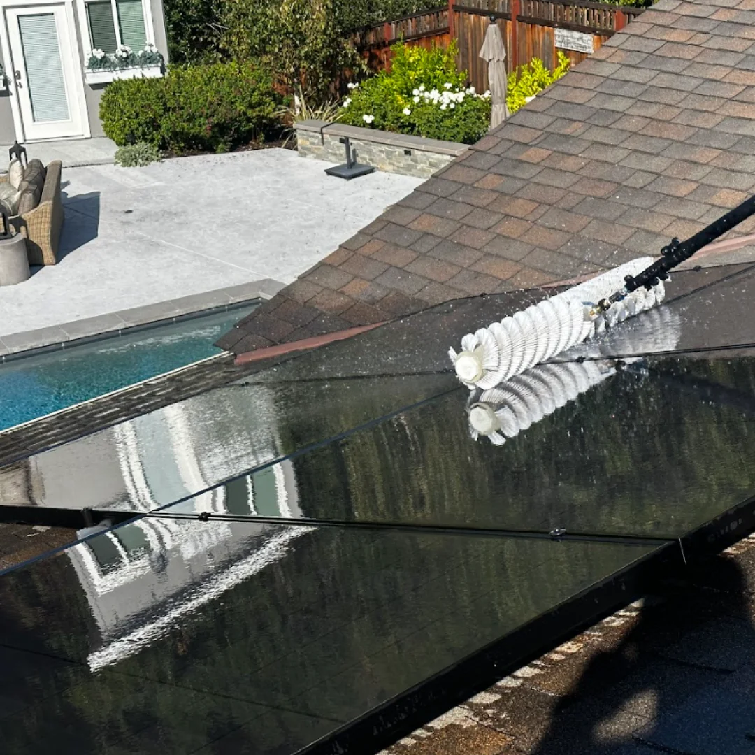 Residential solar panel cleaning service in Danville East Bay restoring solar system performance