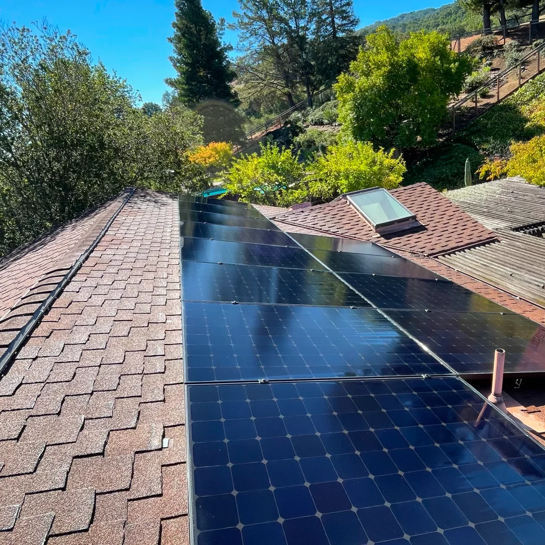 Professional solar cleaning service for Danville residential home removing years of dirt buildup